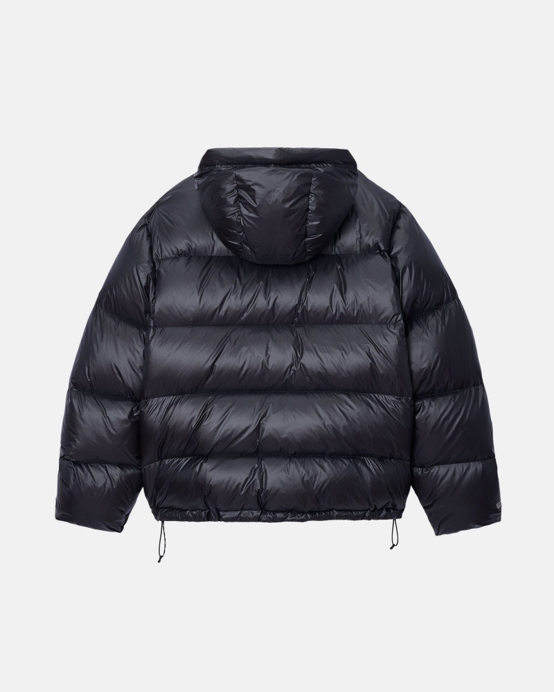 Long Sleeve Outerwear Stüssy Down Parka Micro Ripstop Noir | IQ34-J4-XO