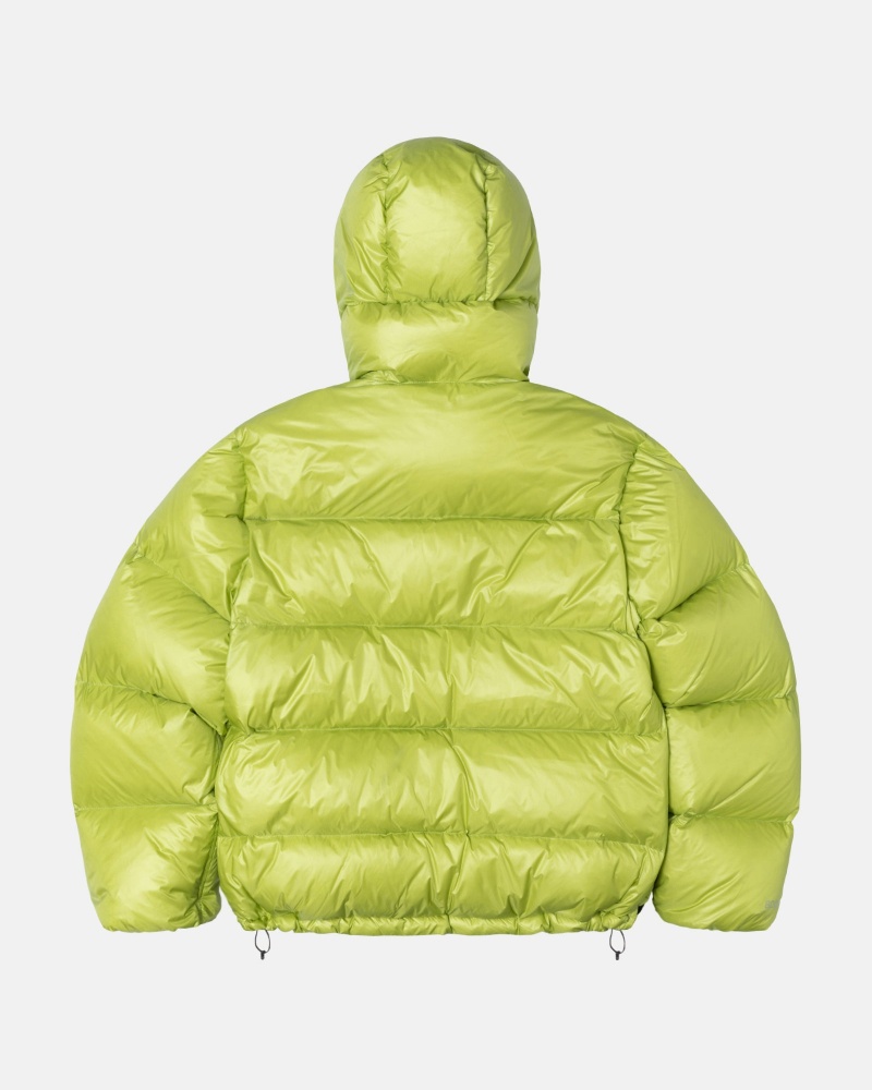 Long Sleeve Outerwear Stüssy Down Parka Micro Ripstop Lime | EI80-V6-DK