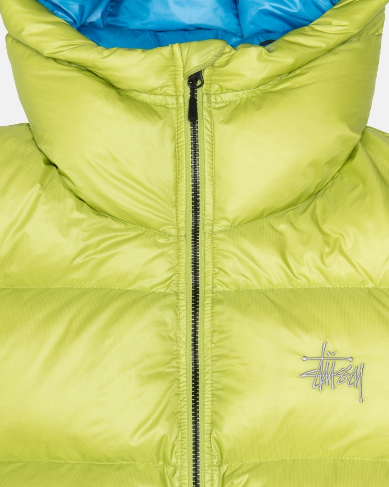 Long Sleeve Outerwear Stüssy Down Parka Micro Ripstop Lime | EI80-V6-DK