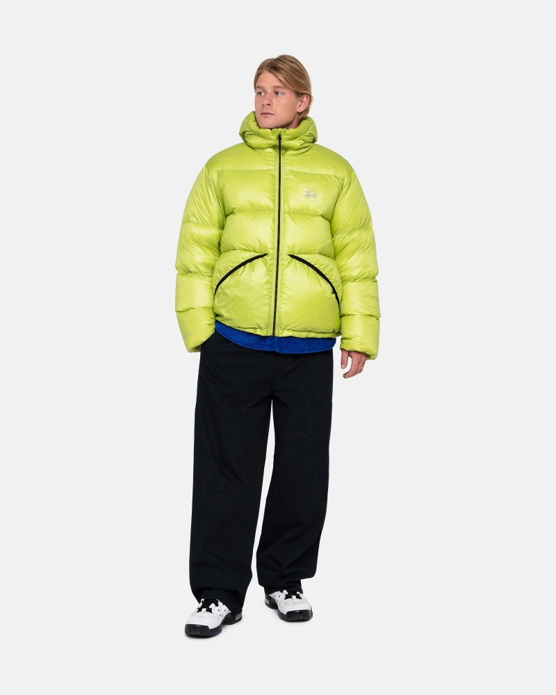 Long Sleeve Outerwear Stüssy Down Parka Micro Ripstop Lime | EI80-V6-DK