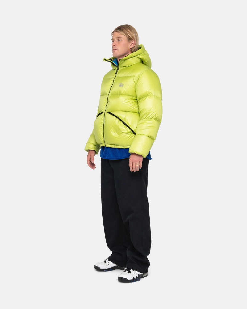 Long Sleeve Outerwear Stüssy Down Parka Micro Ripstop Lime | EI80-V6-DK