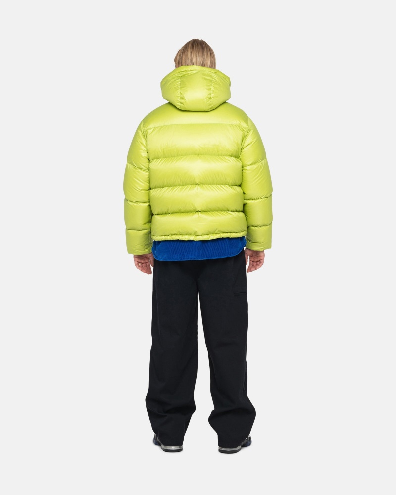 Long Sleeve Outerwear Stüssy Down Parka Micro Ripstop Lime | EI80-V6-DK