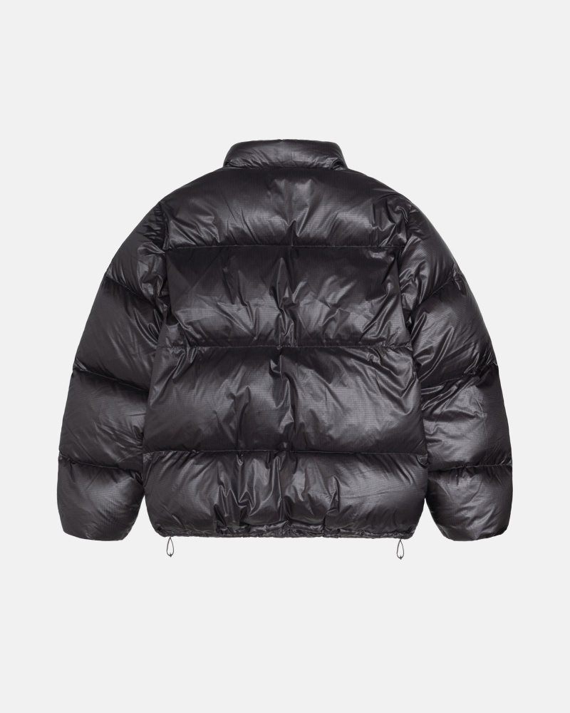 Long Sleeve Outerwear Stüssy Down Puffer Parachute Ripstop Charcoal | RA67-J1-DH