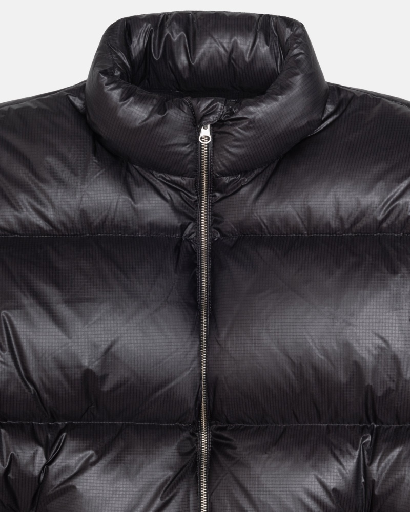 Long Sleeve Outerwear Stüssy Down Puffer Parachute Ripstop Charcoal | RA67-J1-DH