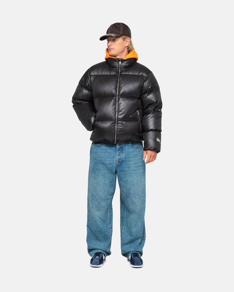 Long Sleeve Outerwear Stüssy Down Puffer Parachute Ripstop Charcoal | RA67-J1-DH