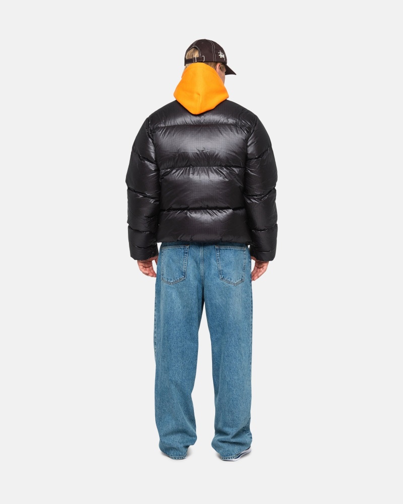 Long Sleeve Outerwear Stüssy Down Puffer Parachute Ripstop Charcoal | RA67-J1-DH