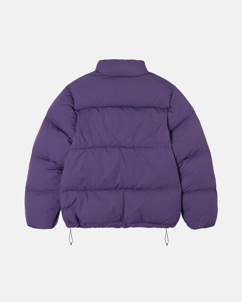 Long Sleeve Outerwear Stüssy Down Puffer Nylon Violette | GW77-Y5-CI