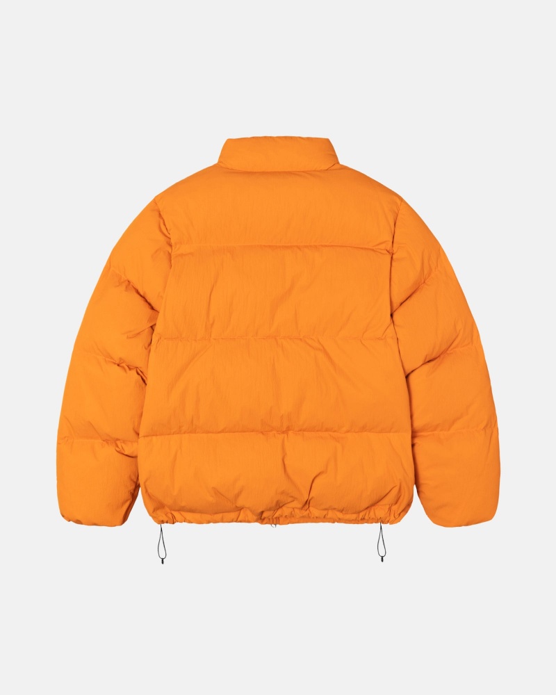 Long Sleeve Outerwear Stüssy Down Puffer Nylon Orange | ZO05-X6-KI