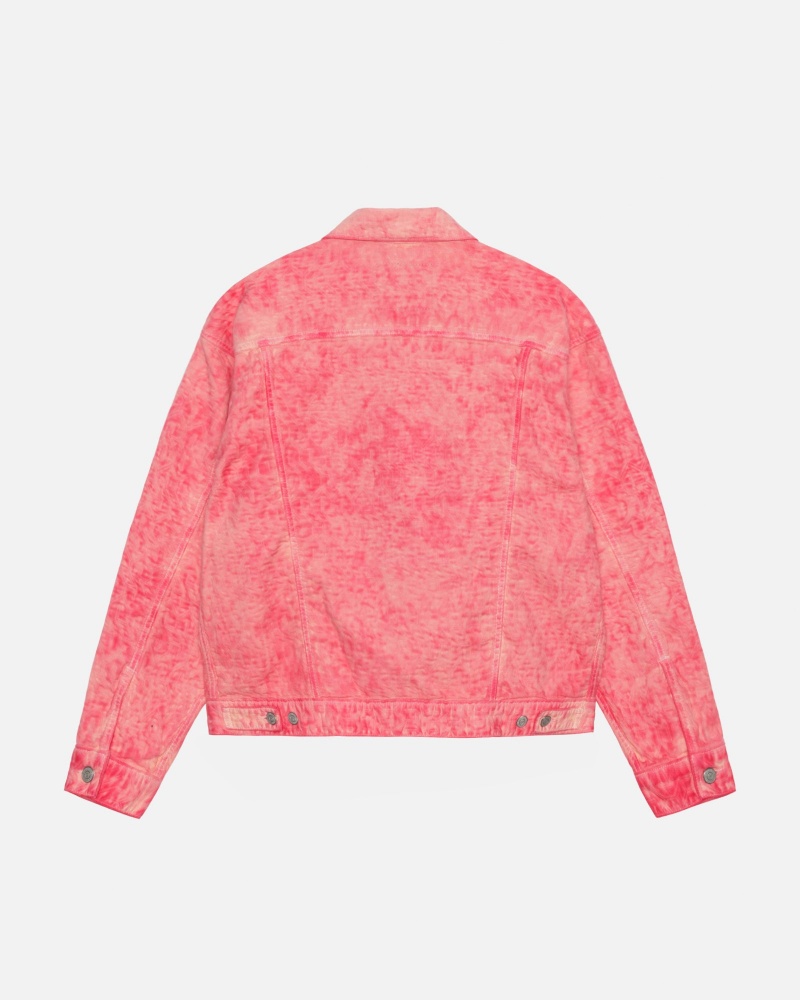 Long Sleeve Outerwear Stüssy & Levi's Dyed Jacquard Trucker Jacket Rose | PY24-N7-WS