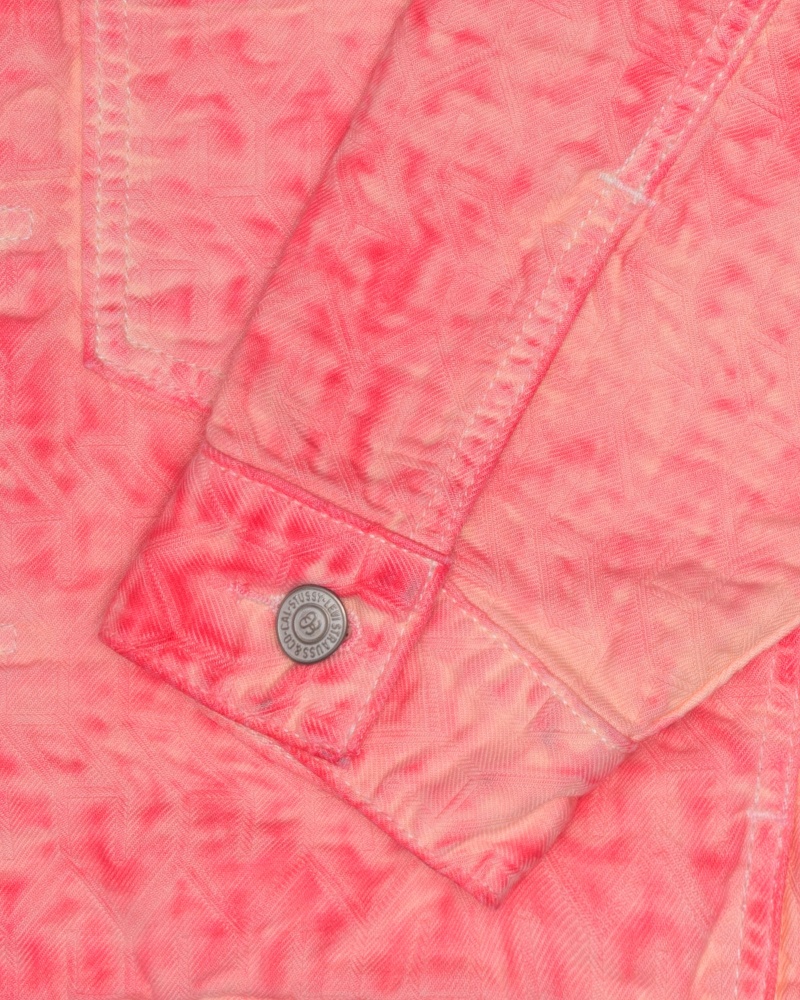 Long Sleeve Outerwear Stüssy & Levi's Dyed Jacquard Trucker Jacket Rose | PY24-N7-WS