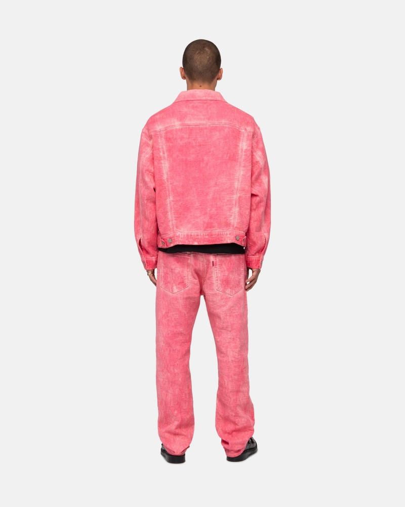 Long Sleeve Outerwear Stüssy & Levi's Dyed Jacquard Trucker Jacket Rose | PY24-N7-WS