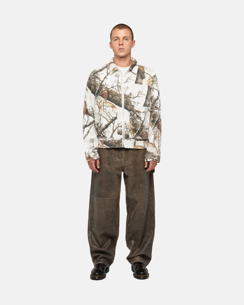 Long Sleeve Outerwear Stüssy Zip Travail Jacket Realtree Edge Snow | CY03-O9-RT