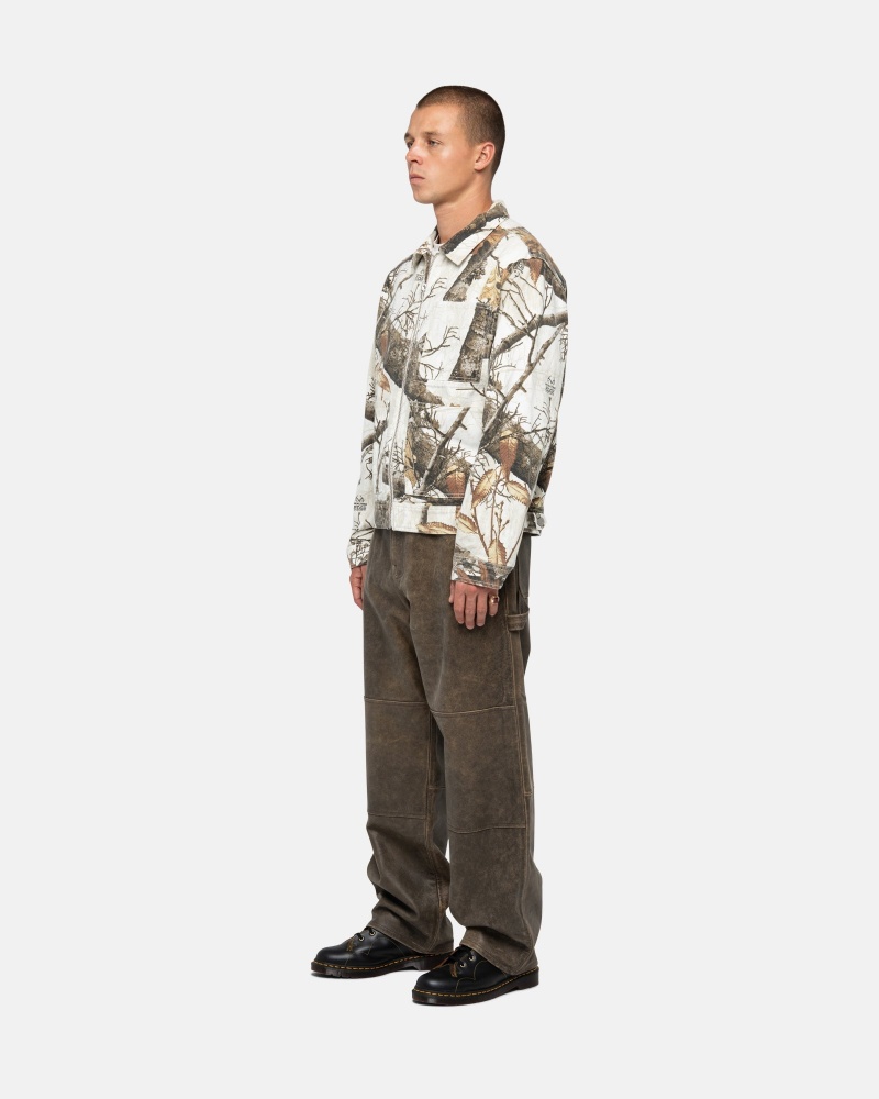 Long Sleeve Outerwear Stüssy Zip Travail Jacket Realtree Edge Snow | CY03-O9-RT