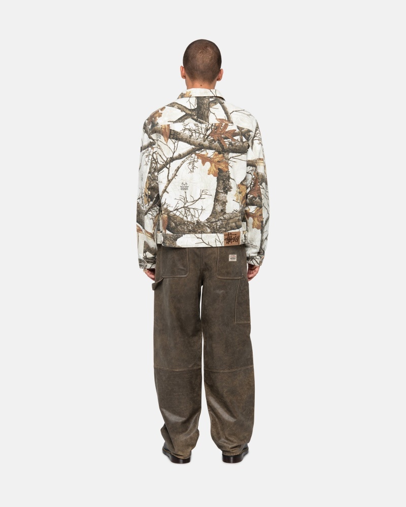 Long Sleeve Outerwear Stüssy Zip Travail Jacket Realtree Edge Snow | CY03-O9-RT