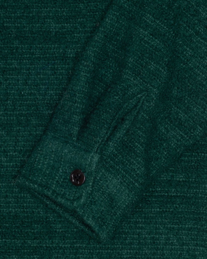 Long Sleeve Shirt Stüssy Boucle Laine Cpo Shirt Vert | IP70-Z7-UG