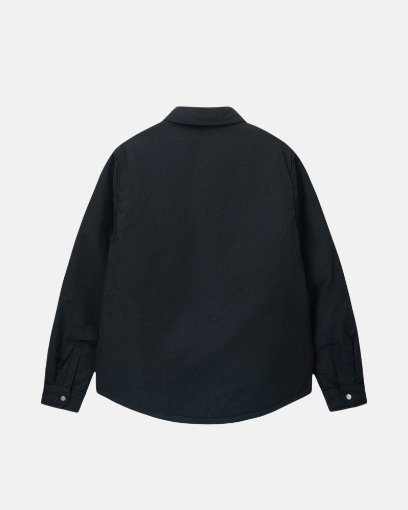 Long Sleeve Shirt Stüssy Rembourré Tech Over Shirt Noir | KO18-Q0-ZL