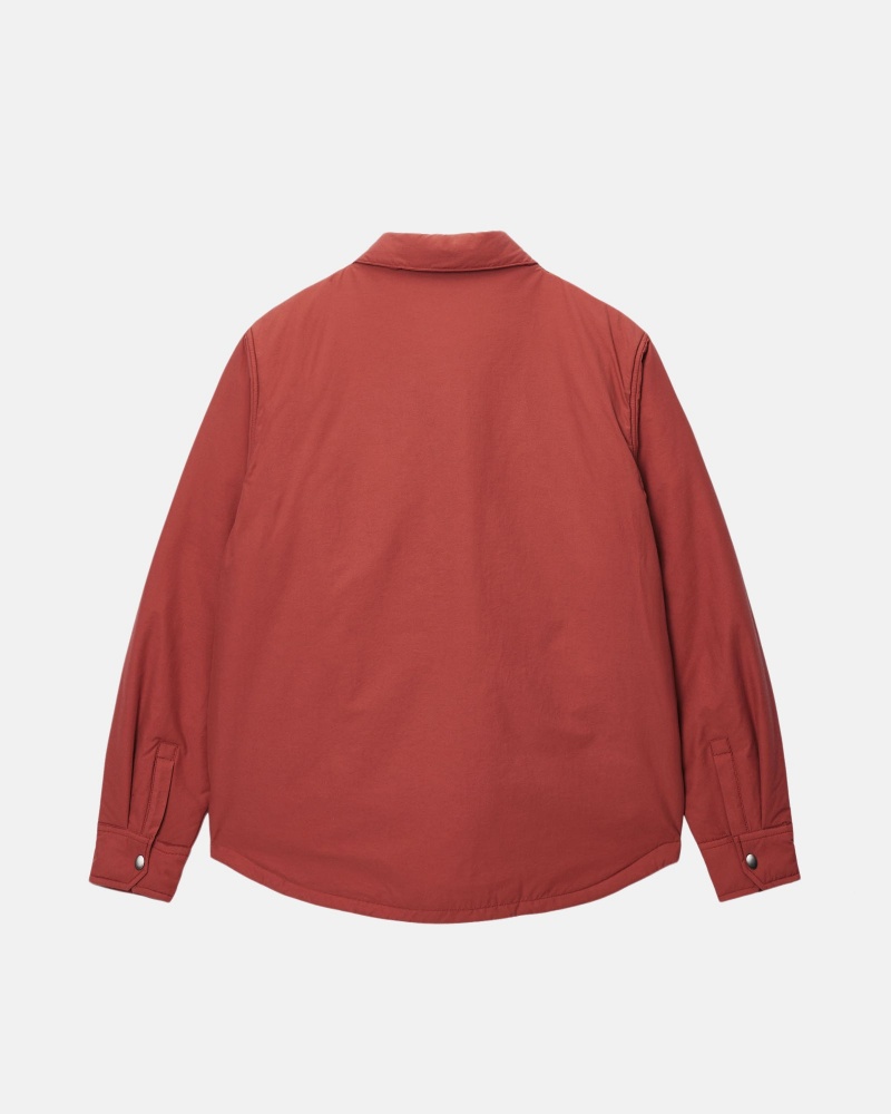 Long Sleeve Shirt Stüssy Rembourré Tech Over Shirt Brick | SL35-I0-TF