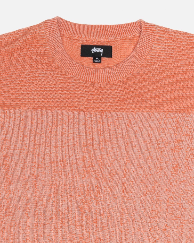 Long Sleeve Sweater Stüssy Engineered Panel Pull Orange | XQ15-R2-BL