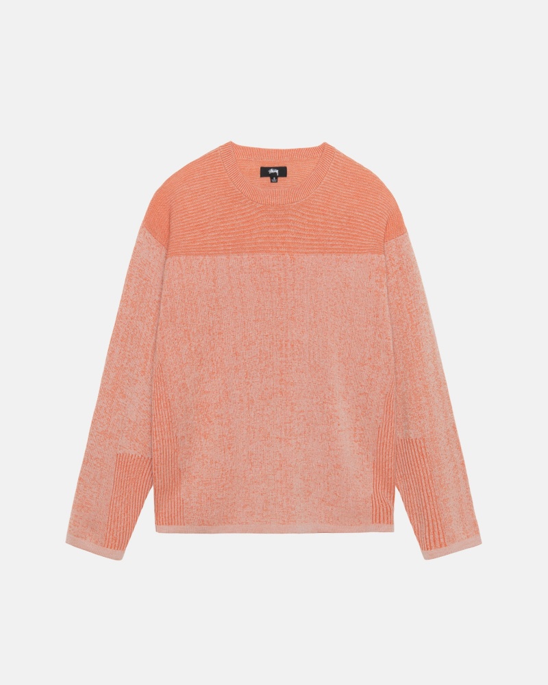 Long Sleeve Sweater Stüssy Engineered Panel Pull Orange | XQ15-R2-BL