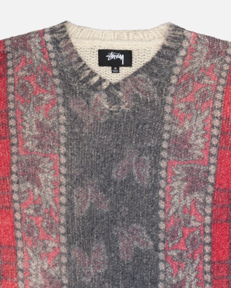 Long Sleeve Sweater Stüssy Mixed Print Alpaca Pull | FV08-J0-CV