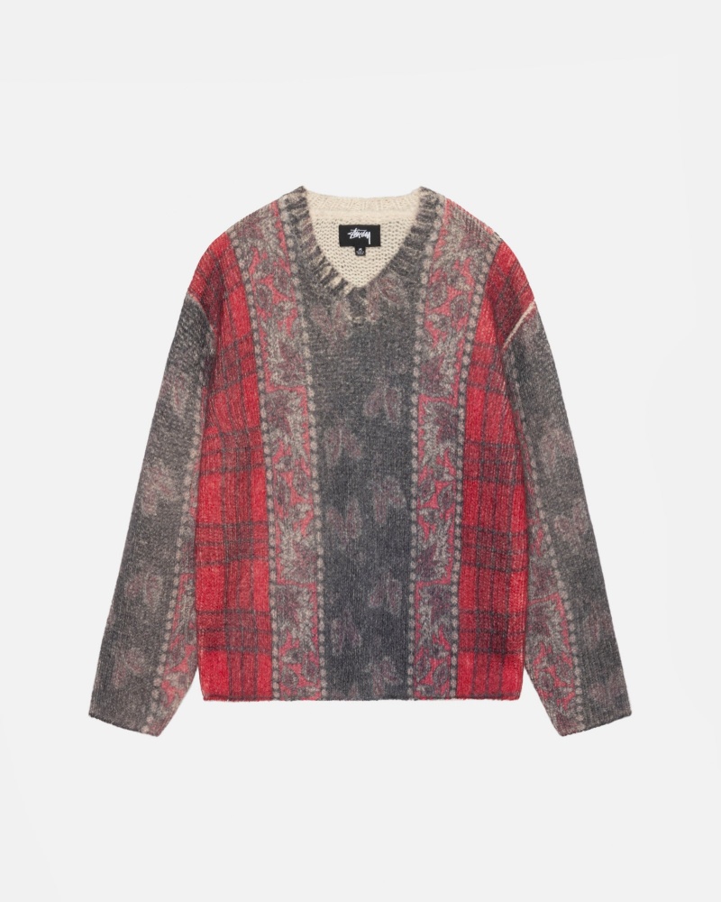 Long Sleeve Sweater Stüssy Mixed Print Alpaca Pull | FV08-J0-CV