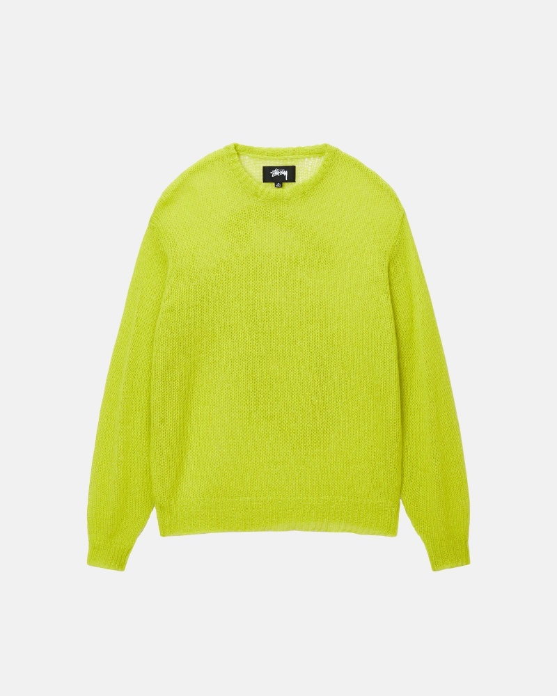 Long Sleeve Sweater Stüssy S Loose Knit Pull Lime | AP73-B1-CD