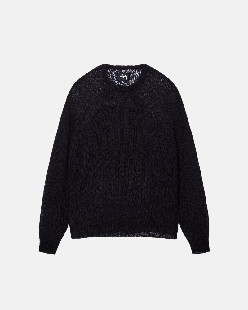 Long Sleeve Sweater Stüssy S Loose Knit Pull Noir | GN33-R8-QJ