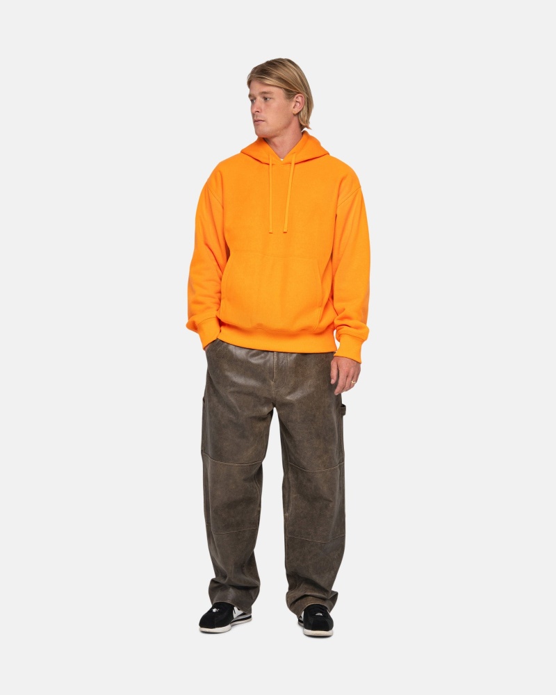 Long Sleeve Sweatshirt Stüssy Back Hoodie Applique Hoodie Tangerine | ZV00-N4-ZM