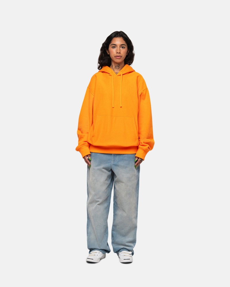 Long Sleeve Sweatshirt Stüssy Back Hoodie Applique Hoodie Tangerine | ZV00-N4-ZM