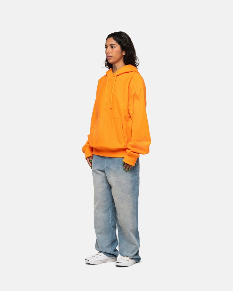 Long Sleeve Sweatshirt Stüssy Back Hoodie Applique Hoodie Tangerine | ZV00-N4-ZM