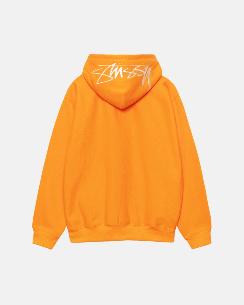 Long Sleeve Sweatshirt Stüssy Back Hoodie Applique Hoodie Tangerine | ZV00-N4-ZM