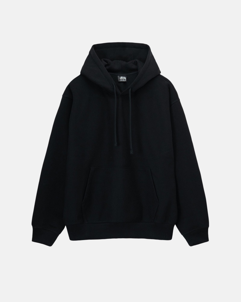 Long Sleeve Sweatshirt Stüssy Back Hoodie Applique Hoodie Noir | WO87-M5-VV