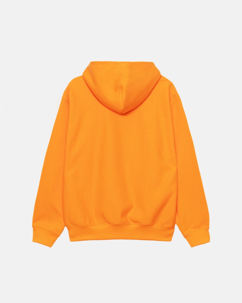 Long Sleeve Sweatshirt Stüssy Basic Applique Hoodie Tangerine | TG50-N3-YQ