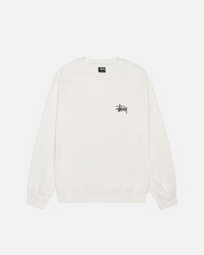 Long Sleeve Sweatshirt Stüssy Basic Stussy Crew Pigment Dyed Natural | HX08-V9-AP