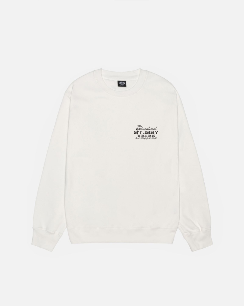 Long Sleeve Sweatshirt Stüssy IST Crew Pigment Dyed Natural | KC98-N0-WP