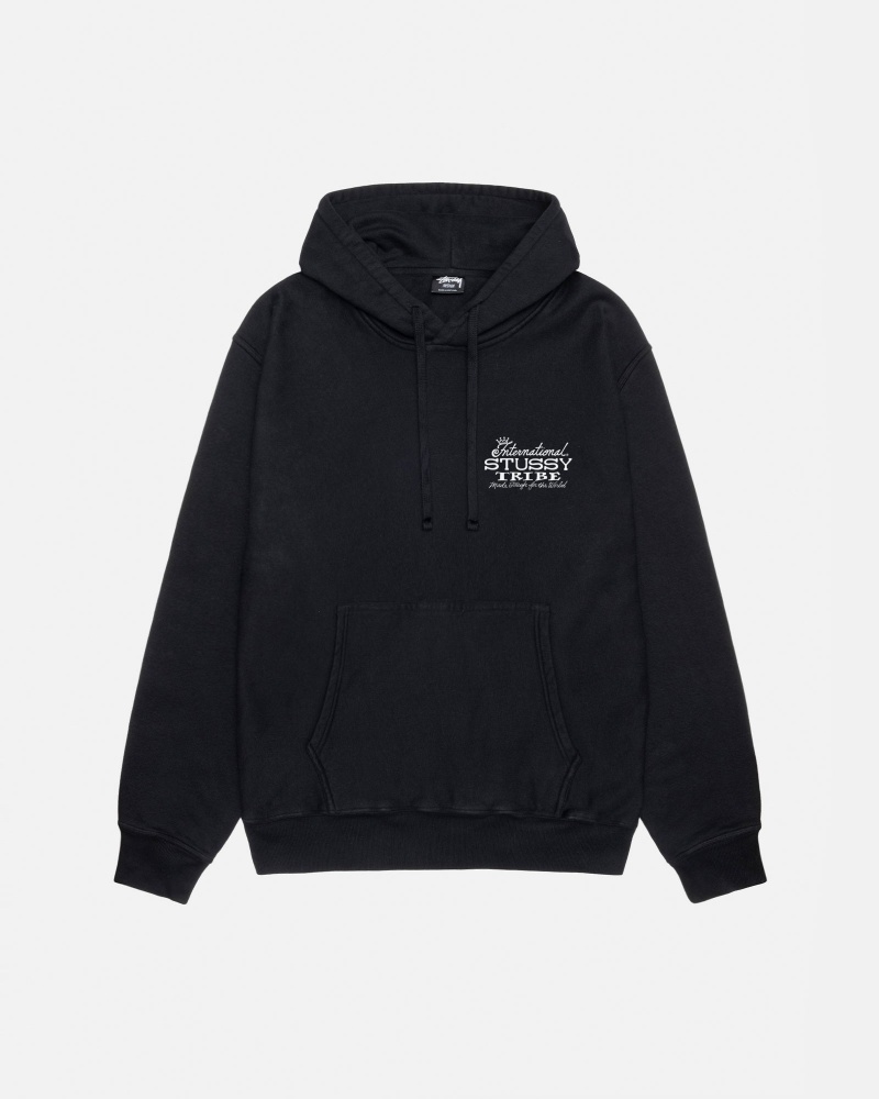 Long Sleeve Sweatshirt Stüssy IST Hoodie Pigment Dyed Noir | TG41-Z3-PA