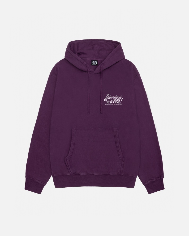 Long Sleeve Sweatshirt Stüssy IST Hoodie Pigment Dyed Violette | KU52-C3-KM