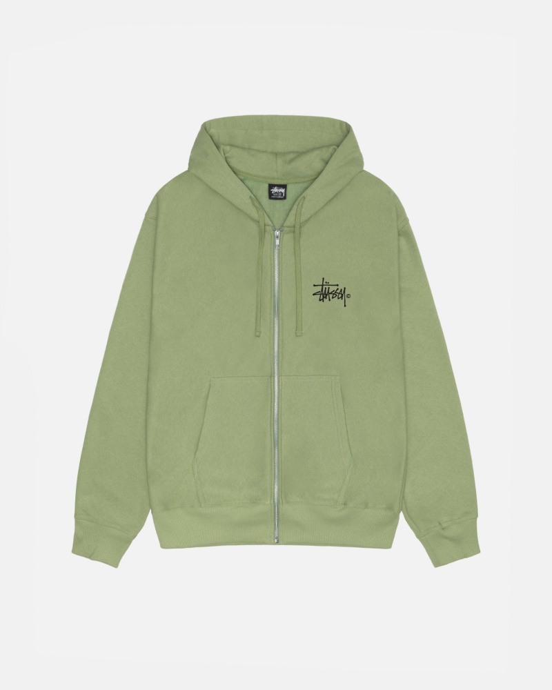 Long Sleeve Sweatshirt Stüssy Ist Venus Zip Hoodie Moss | NL35-S9-RD