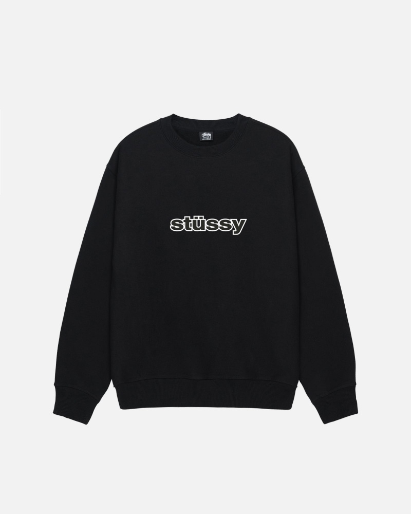 Long Sleeve Sweatshirt Stüssy SS-Link Crew Noir | GR95-N4-FP