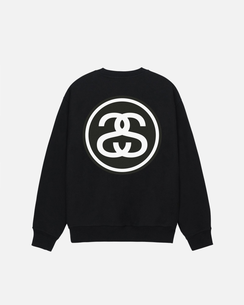 Long Sleeve Sweatshirt Stüssy SS-Link Crew Noir | GR95-N4-FP