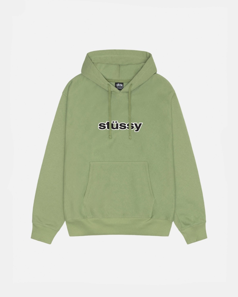 Long Sleeve Sweatshirt Stüssy SS-Link Hoodie Moss | UM88-C0-OJ