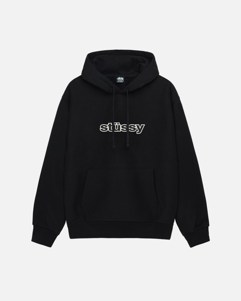 Long Sleeve Sweatshirt Stüssy SS-Link Hoodie Noir | ME21-L7-DA