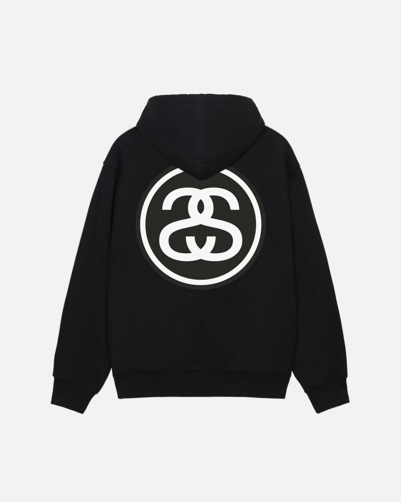 Long Sleeve Sweatshirt Stüssy SS-Link Hoodie Noir | ME21-L7-DA