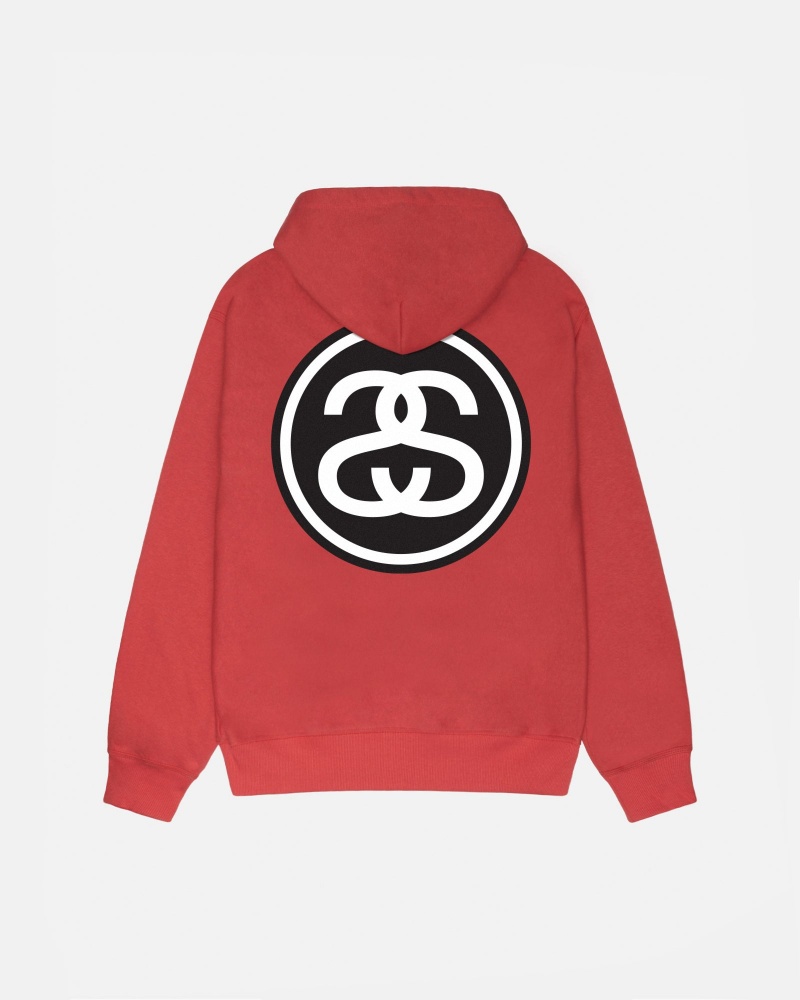 Long Sleeve Sweatshirt Stüssy SS-Link Zip Hoodie Pepper | WQ77-W9-EY