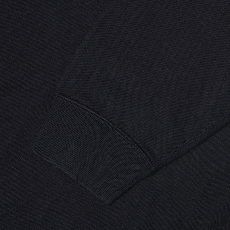 Long Sleeve Sweatshirt Stüssy & Nike Stone Washed Fleece Crew Noir | HP68-K8-RO