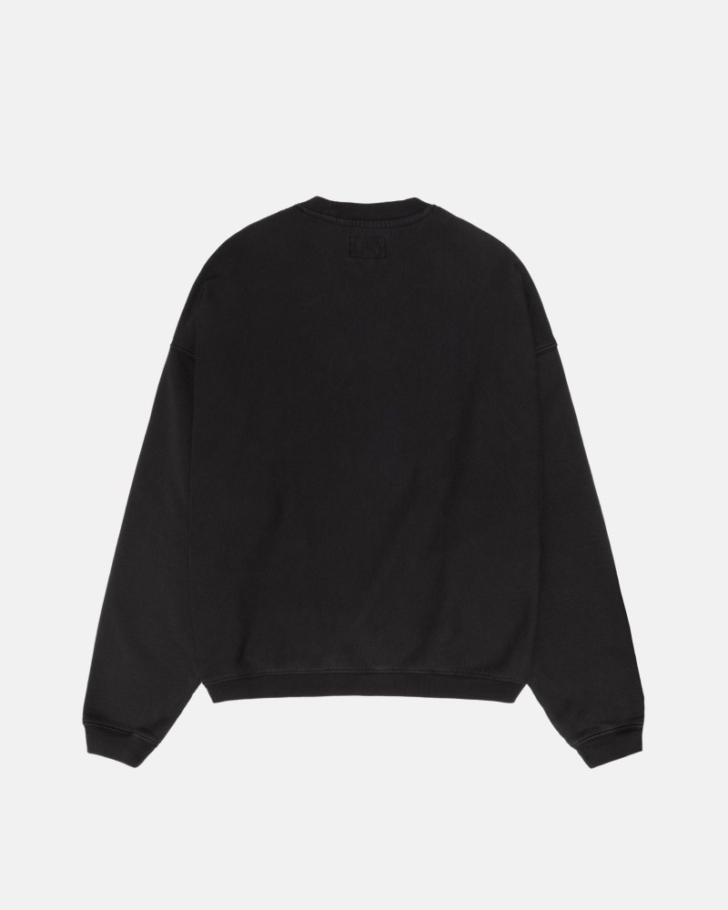 Long Sleeve Sweatshirt Stüssy Varsity Oversized Crew Noir | CK89-G7-RO