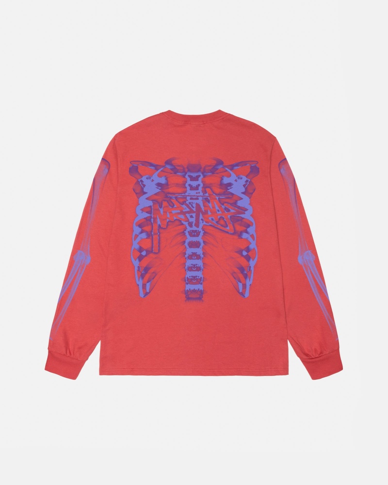 Long Sleeve T-Shirt Stüssy Rib Cage 3M Ls Tee Pepper | LA58-X0-OR