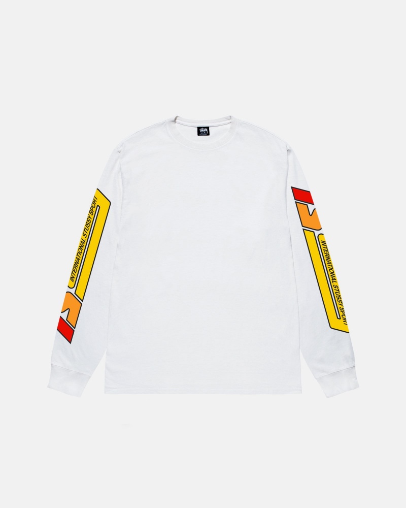 Long Sleeve T-Shirt Stüssy Stussy Sport LS Tee Blanche | BA39-G4-VB