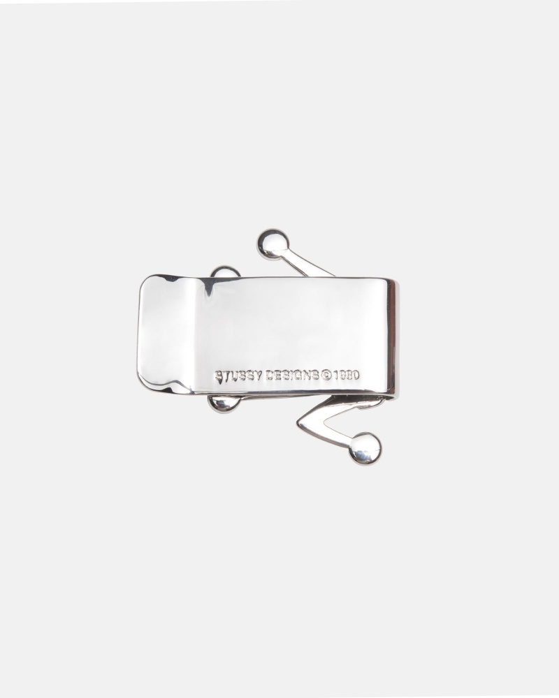 Novelty Home Stüssy Bent Crown Money Clip Argent | YQ17-H2-ZR