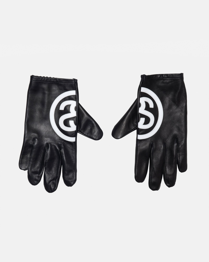 Novelty Home Stüssy Ss Link Cuir Gloves Noir | GX18-I5-QZ